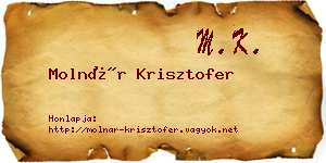 Molnár Krisztofer névjegykártya