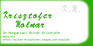krisztofer molnar business card