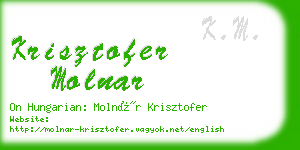 krisztofer molnar business card